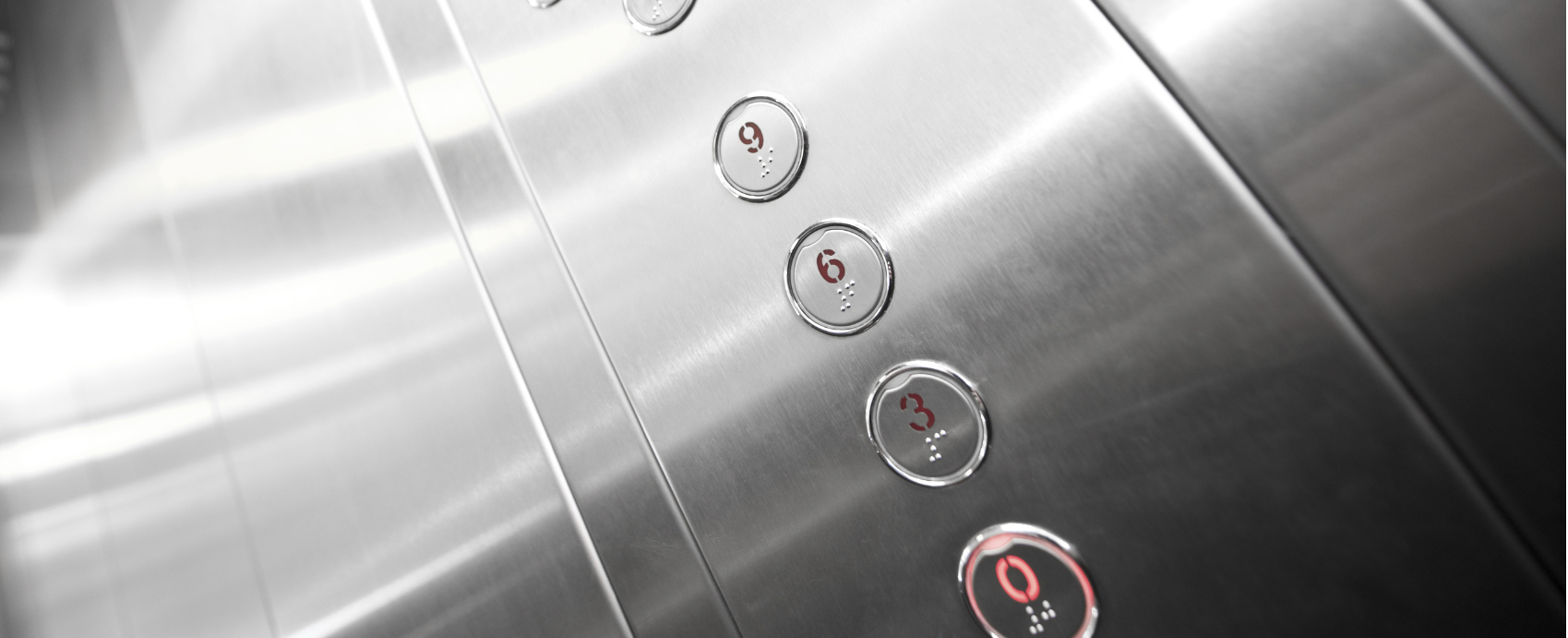 Metal elevator interior